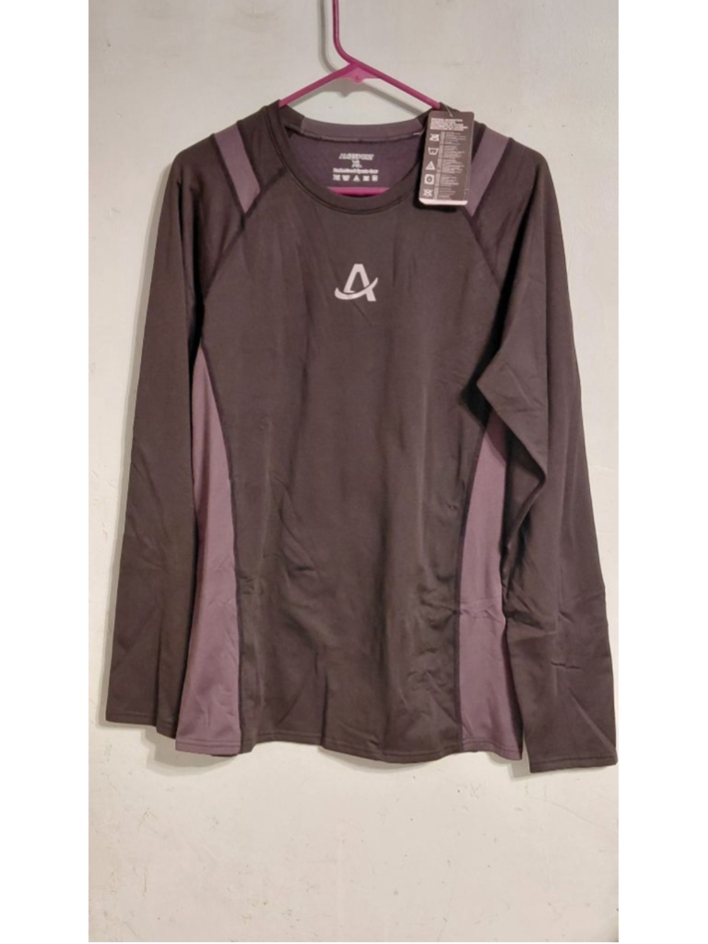 Men's AMZSPORT Long Sleeve Tee XL Black Purple